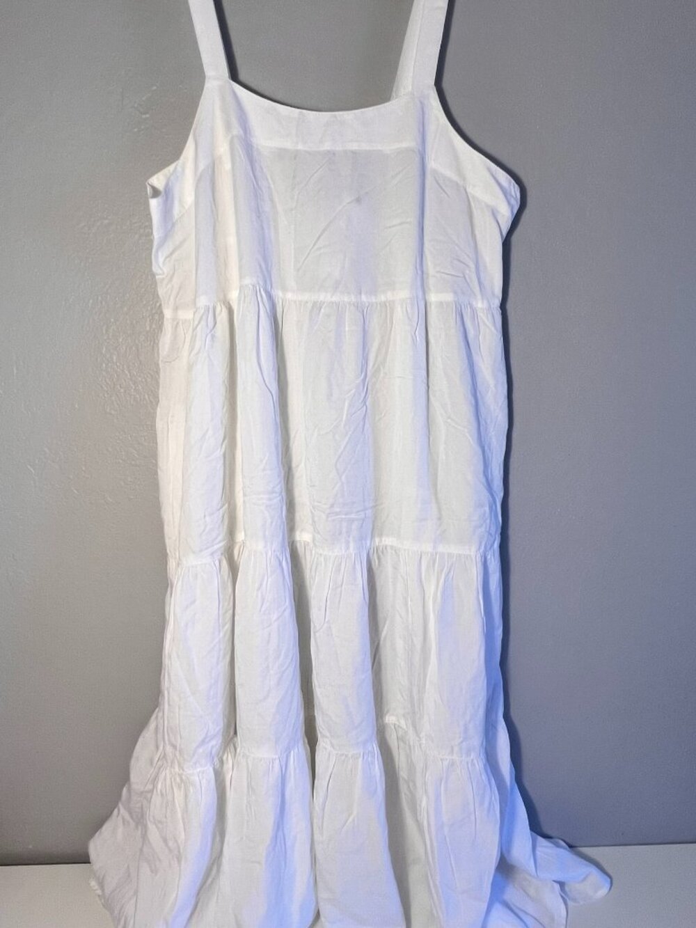 NWT Size XXL The Drop Women’s Britt White Tiered Maxi Dress